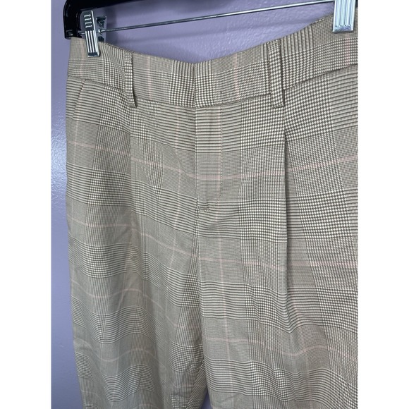 Banana Republic Women's 4 Brown Houndstooth Cropped Dress Pants Trousers - Picture 2 of 10